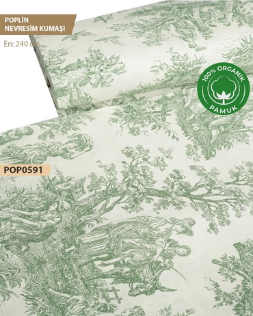 %100 Pamuk Poplin Nevresim Kumaşı En 240 cmPOP0591