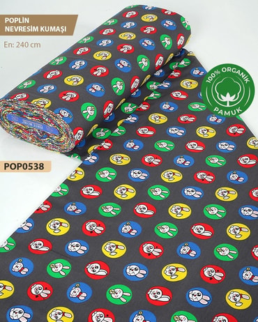 %100 Pamuk Poplin Nevresim Kumaşı En 240 cm-POP0538-38POP0538