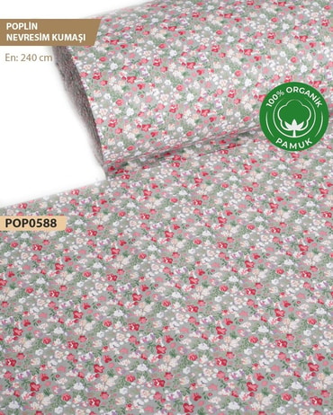 %100 Pamuk Poplin Nevresim Kumaşı En 240 cmPOP0588
