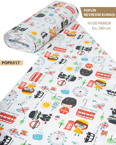 %100 Pamuk Poplin Nevresim Kumaşı En 240 cm-POP0517-17POP0517