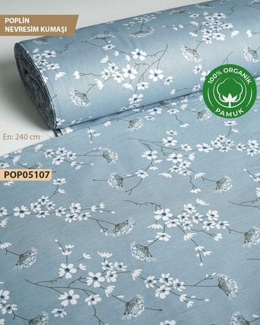 %100 Pamuk Poplin Nevresim Kumaşı En 240 cm-POP05107-107POP05107