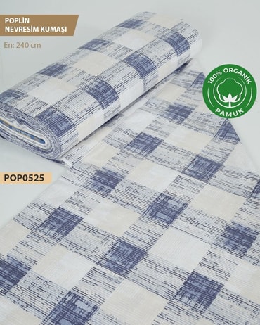 %100 Pamuk Poplin Nevresim Kumaşı En 240 cm-POP0525-25POP0525