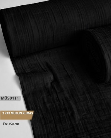 2 Kat  Müslin Kumaş Düz Renk  En=160cm-MÜS0111-11MÜS0111