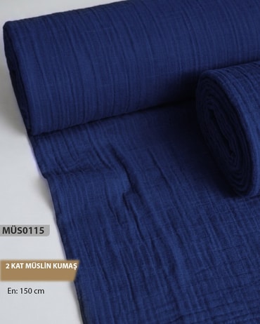 2 Kat  Müslin Kumaş Düz Renk  En=160cm-MÜS0115-15MÜS0115