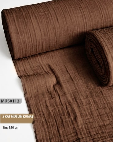 2 Kat  Müslin Kumaş Düz Renk  En=160cm-MÜS0112-12MÜS0112