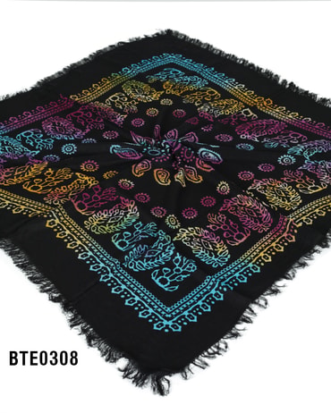 Batik Eşarp 100*100 cm  BTE0308-6507BTE0308
