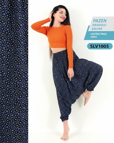 Battal Boy PAZEN Lastik Palça Anadolu Şalvar (Cepli) SLV1005-20826SLV1005