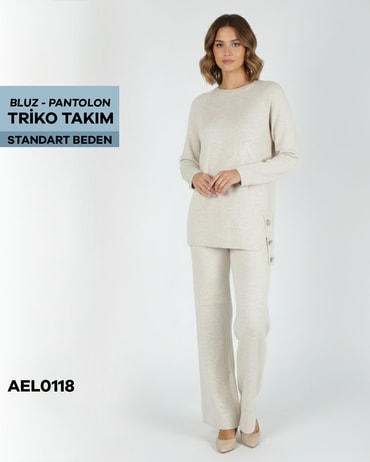BLUZ-PANTOLON TRİKO TAKIM Standart AEL0118-21719AEL0118