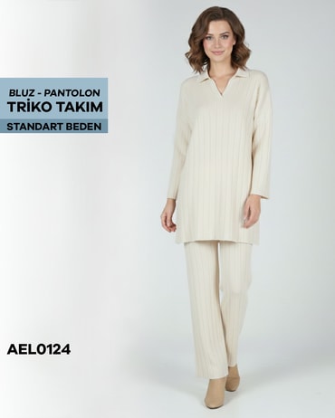 BLUZ-PANTOLON TRİKO TAKIM Standart AEL0124-21727AEL0124