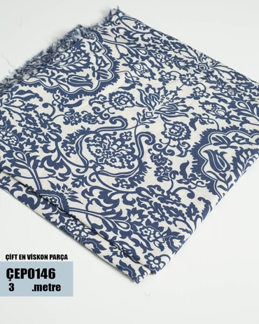 ÇİFT En Pamuk Viskon Parça Kumaş ÇEP0146-46ÇEP0146