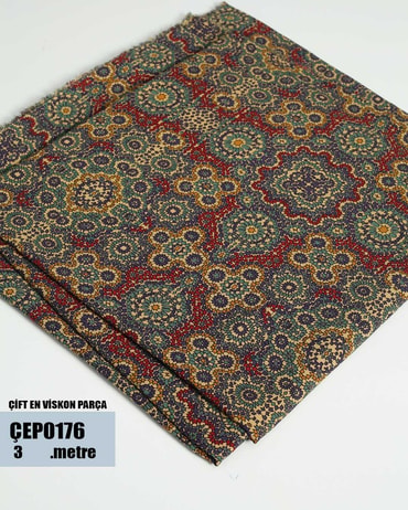ÇİFT En Pamuk Viskon Parça Kumaş ÇEP0176-76ÇEP0176