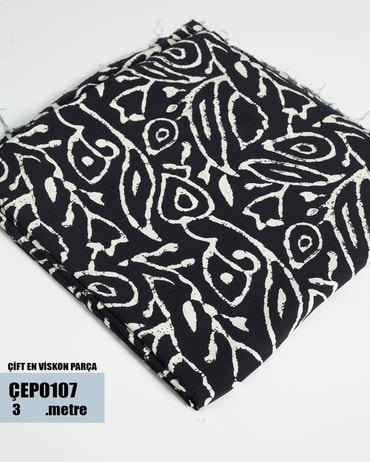 ÇİFT En Pamuk Viskon Parça Kumaş ÇEP0107-7ÇEP0107