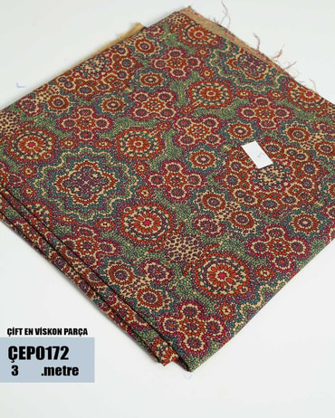 ÇİFT En Pamuk Viskon Parça Kumaş ÇEP0172-72ÇEP0172