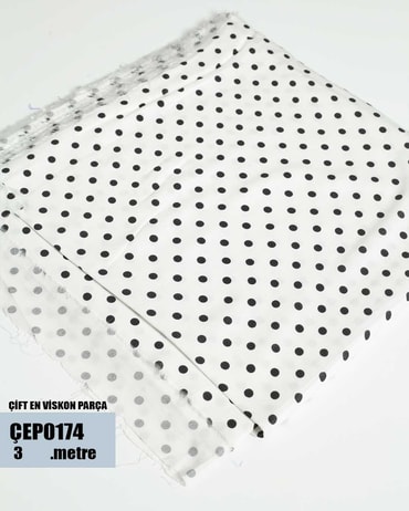 ÇİFT En Pamuk Viskon Parça Kumaş ÇEP0174-74ÇEP0174