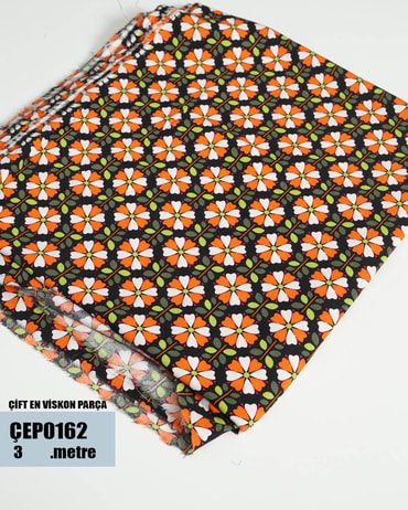 ÇİFT En Pamuk Viskon Parça Kumaş ÇEP0162-62ÇEP0162