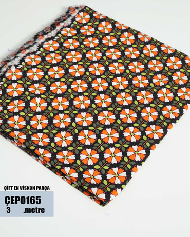 ÇİFT En Pamuk Viskon Parça Kumaş ÇEP0165-65ÇEP0165