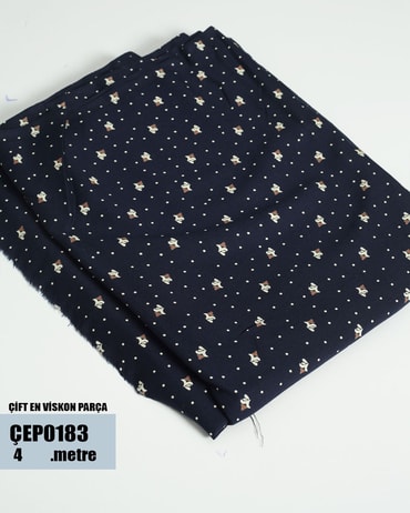 ÇİFT En Pamuk Viskon Parça Kumaş ÇEP0183-83ÇEP0183