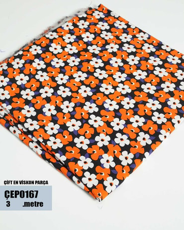 ÇİFT En Pamuk Viskon Parça Kumaş ÇEP0167-67ÇEP0167