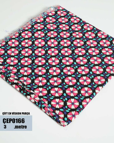 ÇİFT En Pamuk Viskon Parça Kumaş ÇEP0166-66ÇEP0166