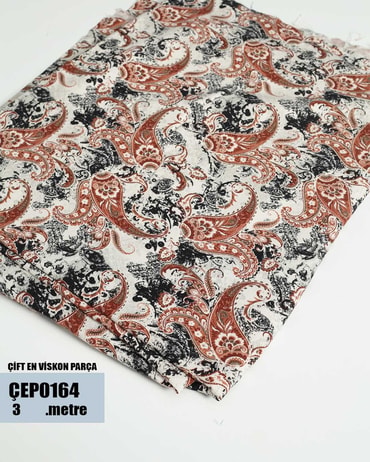 ÇİFT En Pamuk Viskon Parça Kumaş ÇEP0164-64ÇEP0164