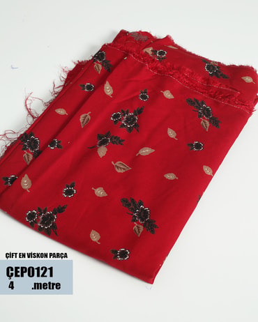 ÇİFT En Pamuk Viskon Parça Kumaş ÇEP0121-21ÇEP0121