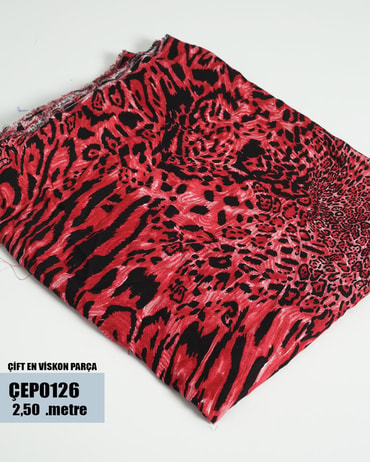 ÇİFT En Pamuk Viskon Parça Kumaş ÇEP0126-26ÇEP0126