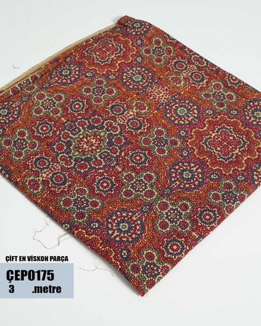 ÇİFT En Pamuk Viskon Parça Kumaş ÇEP0175-75ÇEP0175