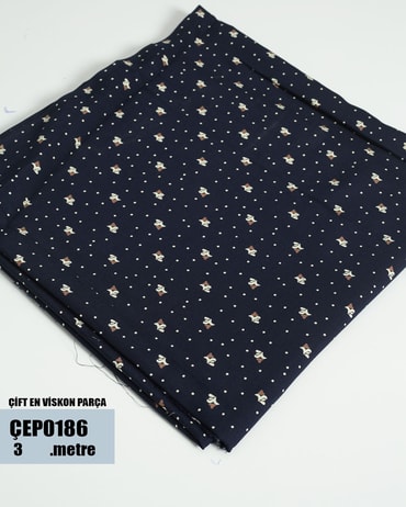 ÇİFT En Pamuk Viskon Parça Kumaş ÇEP0186-86ÇEP0186