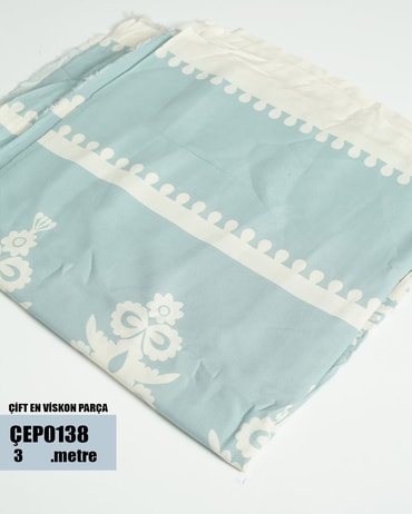 ÇİFT En Pamuk Viskon Parça Kumaş ÇEP0138-38ÇEP0138