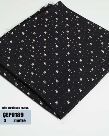 ÇİFT En Pamuk Viskon Parça Kumaş ÇEP0189-89ÇEP0189