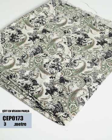 ÇİFT En Pamuk Viskon Parça Kumaş ÇEP0173-73ÇEP0173
