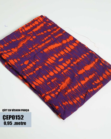 ÇİFT En Pamuk Viskon Parça Kumaş ÇEP0152-52ÇEP0152