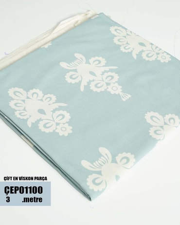 ÇİFT En Pamuk Viskon Parça Kumaş ÇEP01100-100ÇEP01100