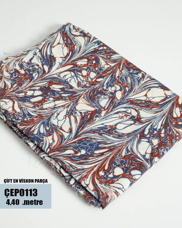 ÇİFT En Pamuk Viskon Parça Kumaş ÇEP0113-13ÇEP0113