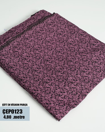 ÇİFT En Pamuk Viskon Parça Kumaş ÇEP0123-23ÇEP0123