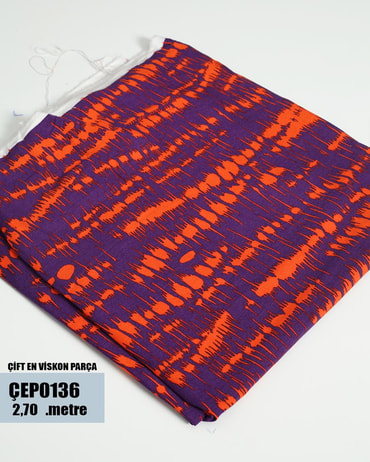 ÇİFT En Pamuk Viskon Parça Kumaş ÇEP0136-36ÇEP0136