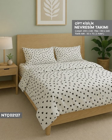 ÇİFT KİŞİLİK RANFORCE NEVRESİM TAKIMI NTÇ02127-32306NTÇ02127