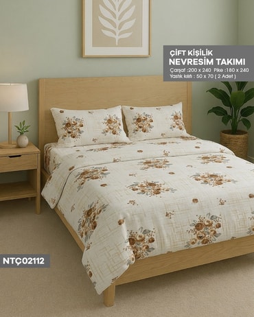 ÇİFT KİŞİLİK RANFORCE NEVRESİM TAKIMI NTÇ02112-32101NTÇ02112
