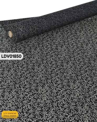 Dar En Siyah Beyaz Pamuk Viskon Kumaş ( TEK EN ) 90cm-LDV01850LDV01850