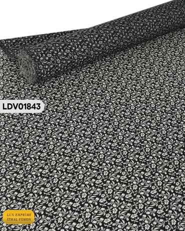 Dar En Siyah Beyaz Pamuk Viskon Kumaş ( TEK EN ) 90cm-LDV01843LDV01843