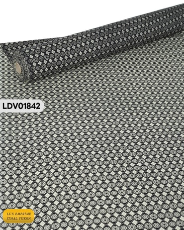 Dar En Siyah Beyaz Pamuk Viskon Kumaş ( TEK EN ) 90cm-LDV01842LDV01842