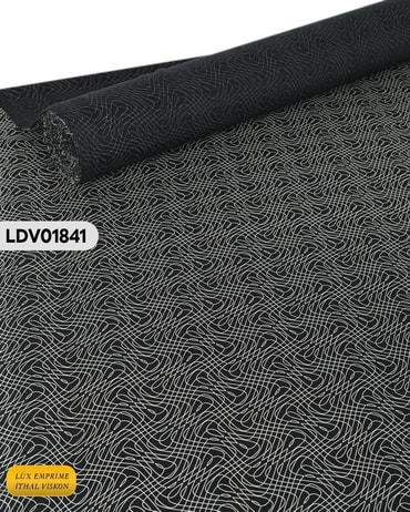 Dar En Siyah Beyaz Pamuk Viskon Kumaş ( TEK EN ) 90cm-LDV01841LDV01841