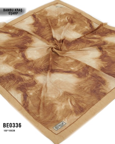 Desenli Bambu Kraş Eşarp 100*100cm BE0336-2232BE0336
