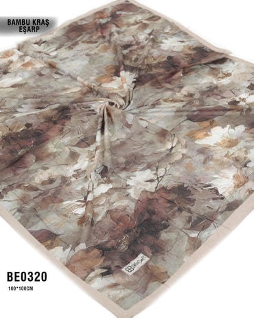 Desenli Bambu Kraş Eşarp 100*100cm BE0320-2330BE0320