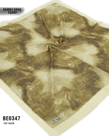 Desenli Bambu Kraş Eşarp 100*100cm BE0347-2130BE0347