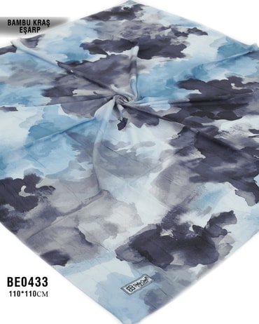 Desenli Bambu Kraş Eşarp 110*110cm BE0433-1727BE0433