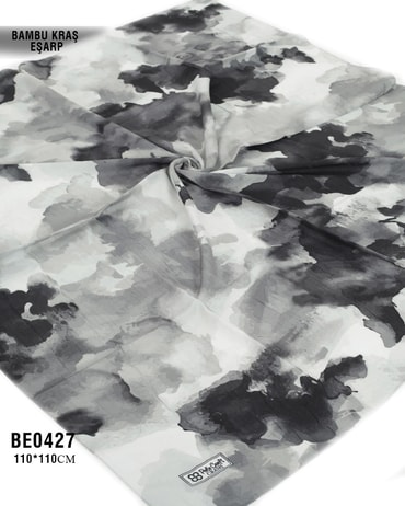 Desenli Bambu Kraş Eşarp 110*110cm BE0427-1716BE0427