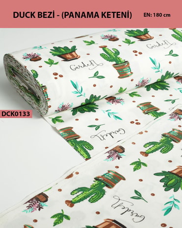 Desenli Duck Bezi (Panama Keteni) Kumaş En 180 cm-DCK0133-33DCK0133