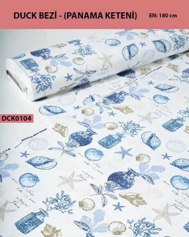 Desenli Duck Bezi (Panama Keteni) Kumaş En 180 cm-DCK0104-4DCK0104