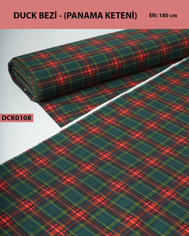 Desenli Duck Bezi (Panama Keteni) Kumaş En 180 cm-DCK0108-8DCK0108